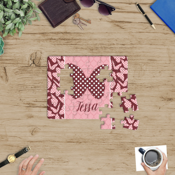 Polka Dot Butterfly Jigsaw Puzzle 30 Piece - In Context