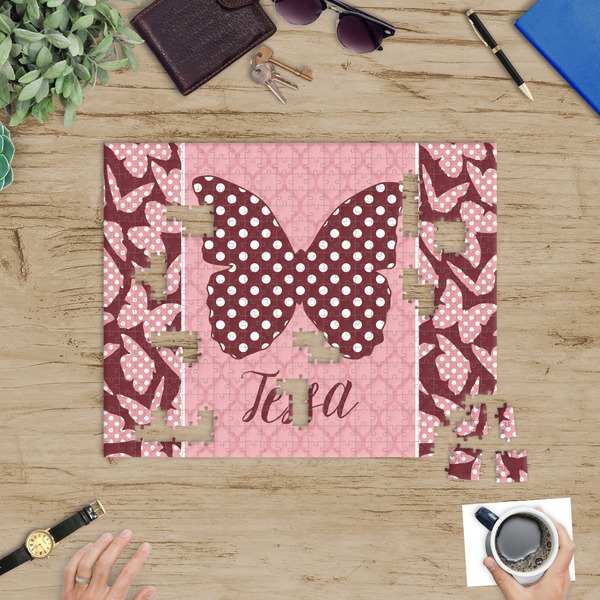 Polka Dot Butterfly Jigsaw Puzzle 500 Piece - In Context