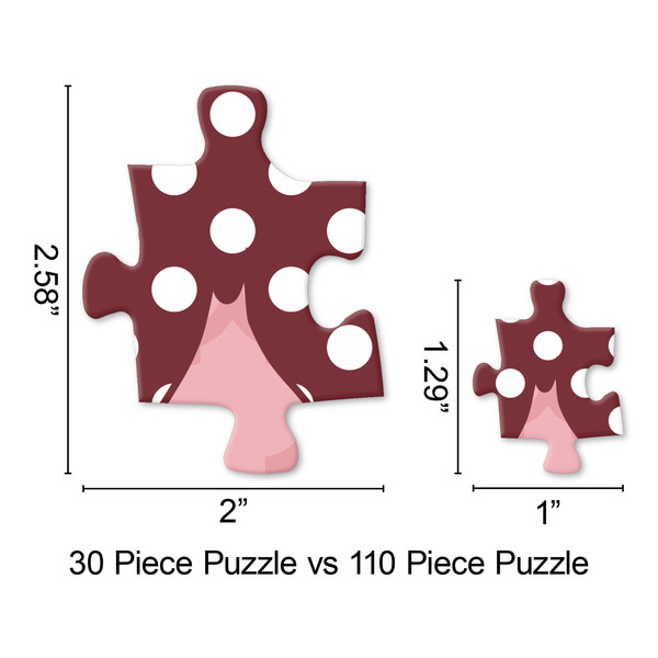 Polka Dot Butterfly Jigsaw Puzzle - Piece Comparison