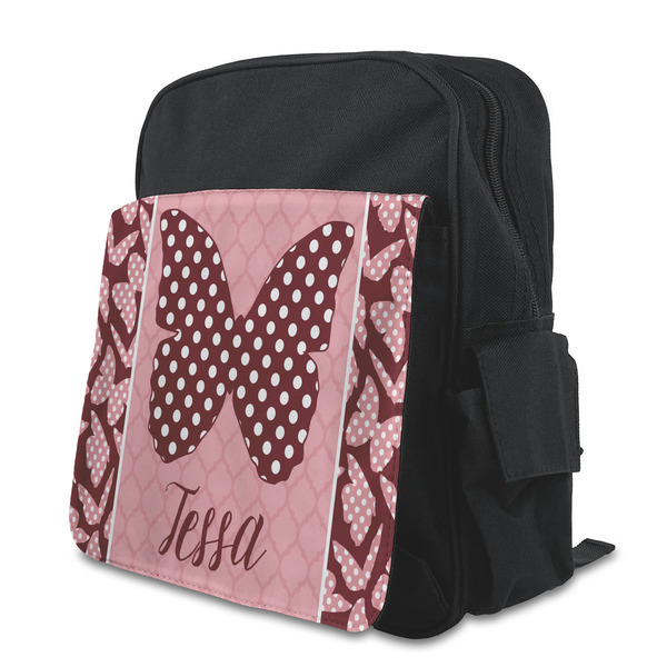 Custom Polka Dot Butterfly Preschool Backpack (Personalized)