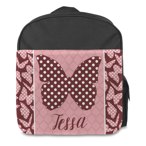 Polka Dot Butterfly Kids Backpack - Front