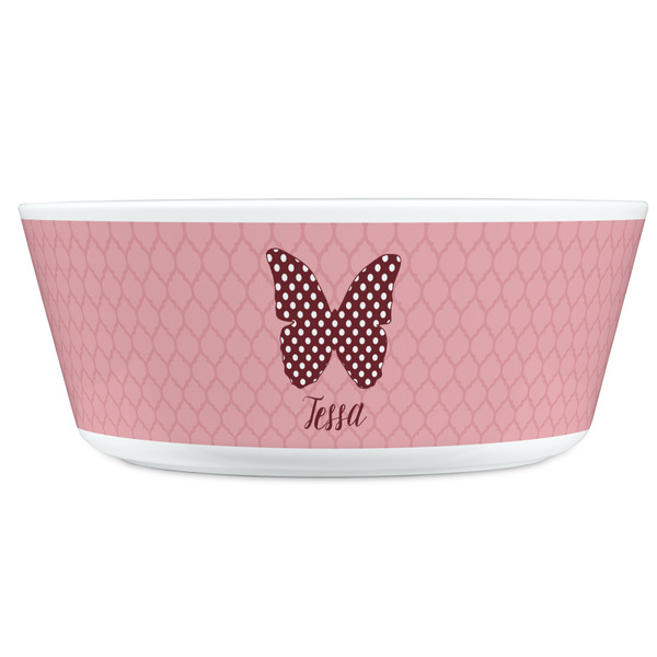 Polka Dot Butterfly Kids Bowls - FRONT