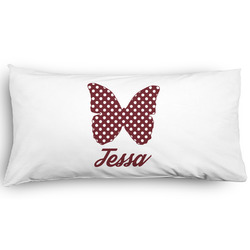 Polka Dot Butterfly Pillow Case - King - Graphic (Personalized)