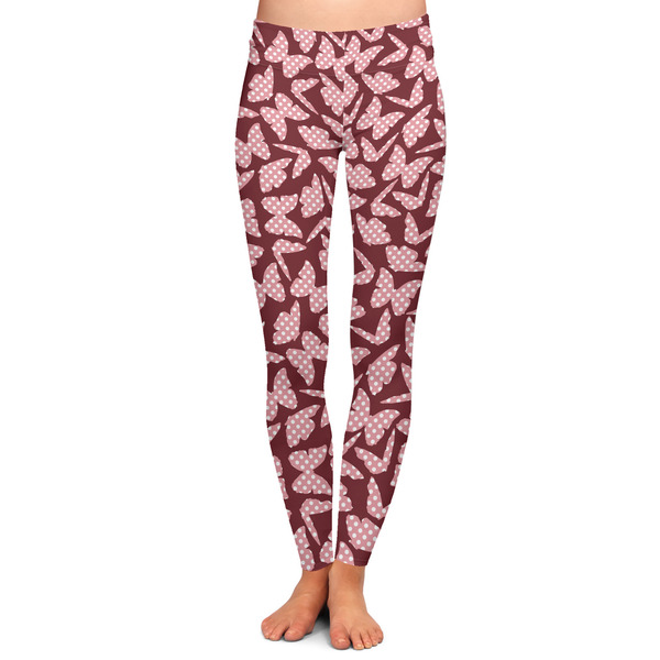 Custom Polka Dot Butterfly Ladies Leggings - Extra Large