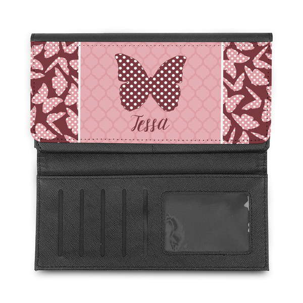 Polka Dot Butterfly Ladies Wallet - Half Way Open