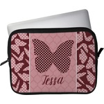 Polka Dot Butterfly Laptop Sleeve / Case - 11" (Personalized)