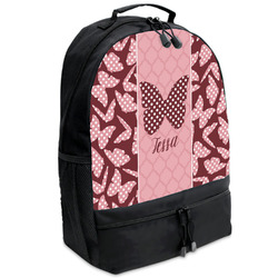 Polka Dot Butterfly Backpacks - Black (Personalized)