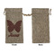 Polka Dot Butterfly Large Burlap Gift Bags - Front Approval