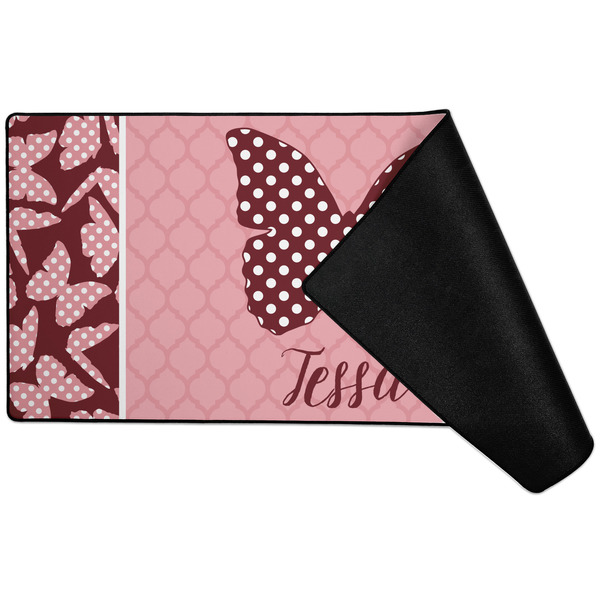 Polka Dot Butterfly Large Gaming Mats - FRONT W/ FOLD
