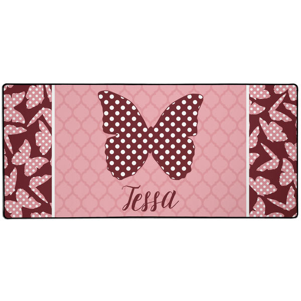 Custom Polka Dot Butterfly Gaming Mouse Pad (Personalized)