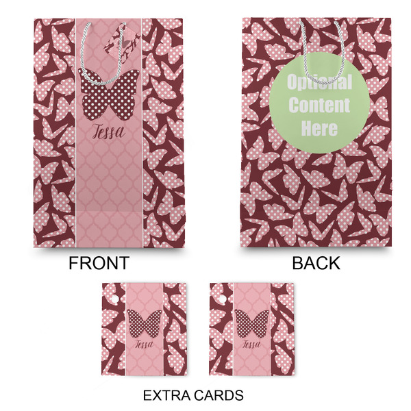 Polka Dot Butterfly Large Gift Bag - Approval