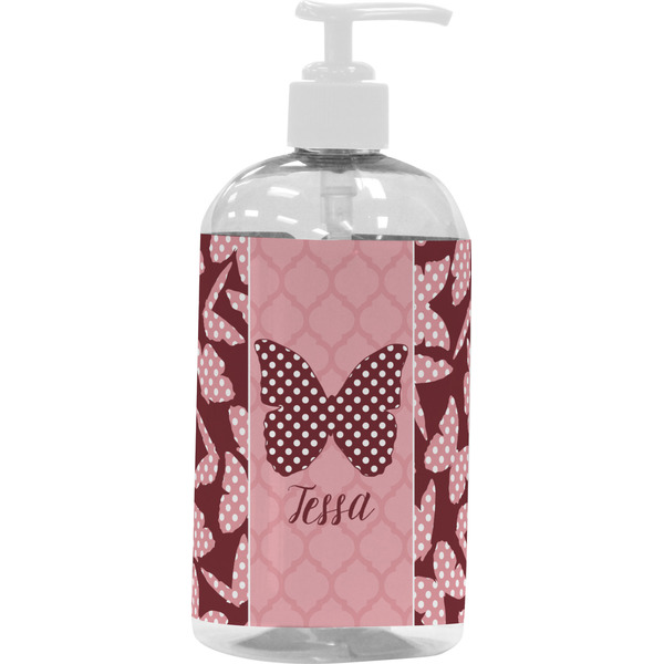 Polka Dot Butterfly Large Liquid Dispenser (16 oz) - White
