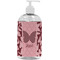 Polka Dot Butterfly Plastic Soap / Lotion Dispenser (16 oz - Large - White) (Personalized)