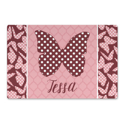 Polka Dot Butterfly Large Rectangle Car Magnet (Personalized)