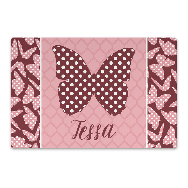 Custom Polka Dot Butterfly Large Rectangle Car Magnet (Personalized)