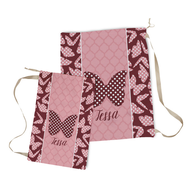Polka Dot Butterfly Laundry Bag - Both Bags