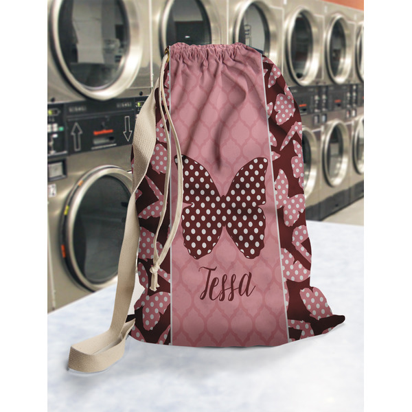 Polka Dot Butterfly Laundry Bag in Laundromat