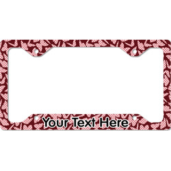 Polka Dot Butterfly License Plate Frame - Style C (Personalized)