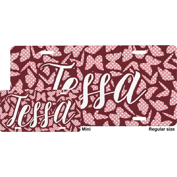 Polka Dot Butterfly License Plate (Sizes)