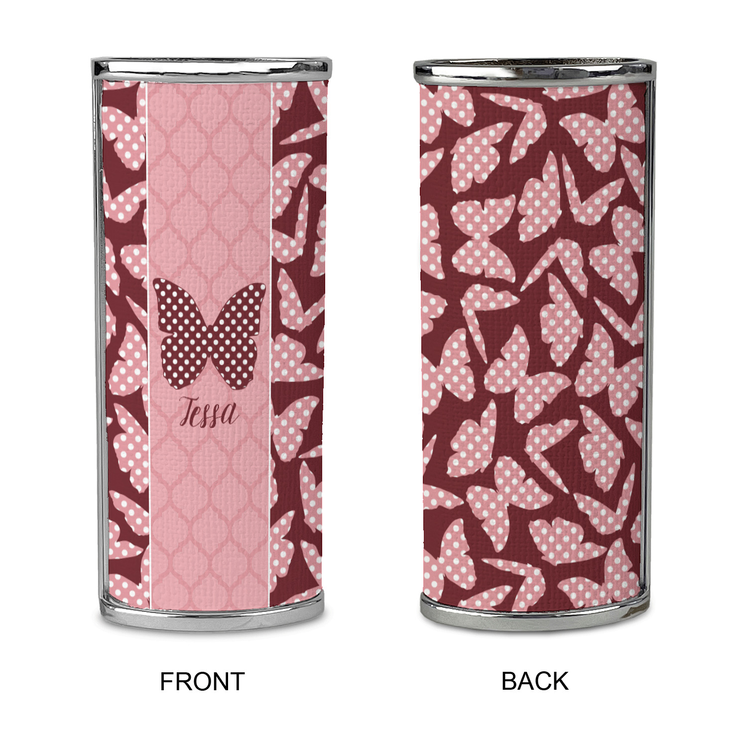 Custom Polka Dot Butterfly Case for BIC Lighters (Personalized