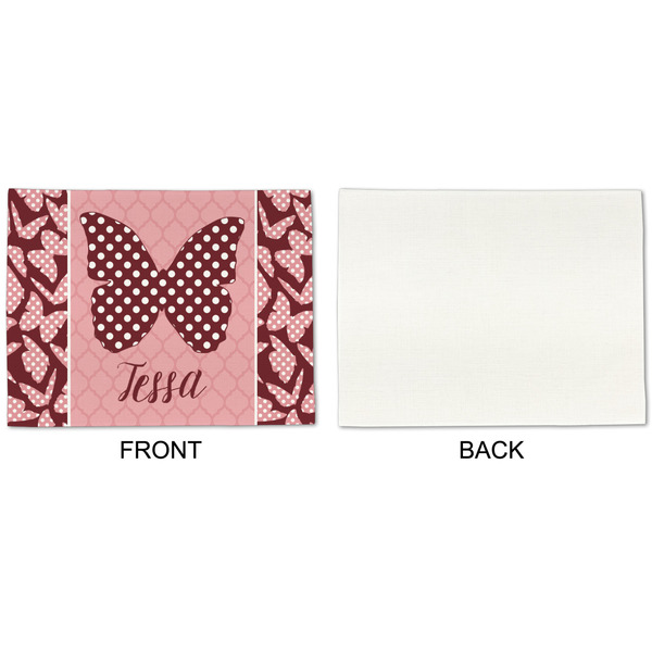 Polka Dot Butterfly Linen Placemat - APPROVAL Single (single sided)