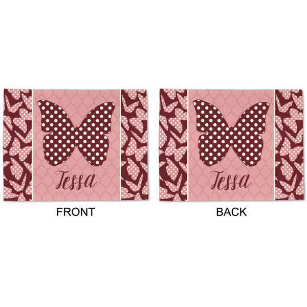 Polka Dot Butterfly Linen Placemat - APPROVAL (double sided)