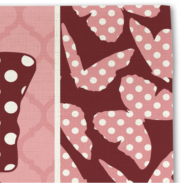 Polka Dot Butterfly Linen Placemat - DETAIL