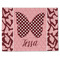 Polka Dot Butterfly Single-Sided Linen Placemat - Single w/ Name or Text