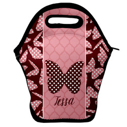 Polka Dot Butterfly Lunch Bag w/ Name or Text