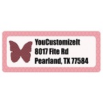 Polka Dot Butterfly Return Address Labels (Personalized)