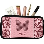 Polka Dot Butterfly Makeup / Cosmetic Bag (Personalized)