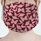 Polka Dot Butterfly Mask - Pleated (new) Front View on Girl