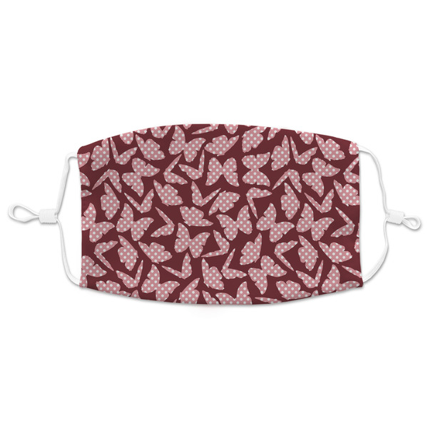 Custom Polka Dot Butterfly Adult Cloth Face Mask - XLarge