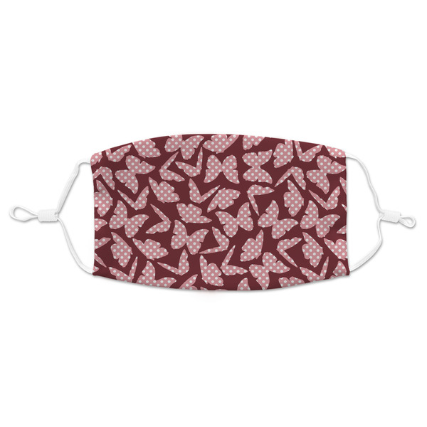 Custom Polka Dot Butterfly Adult Cloth Face Mask - Standard