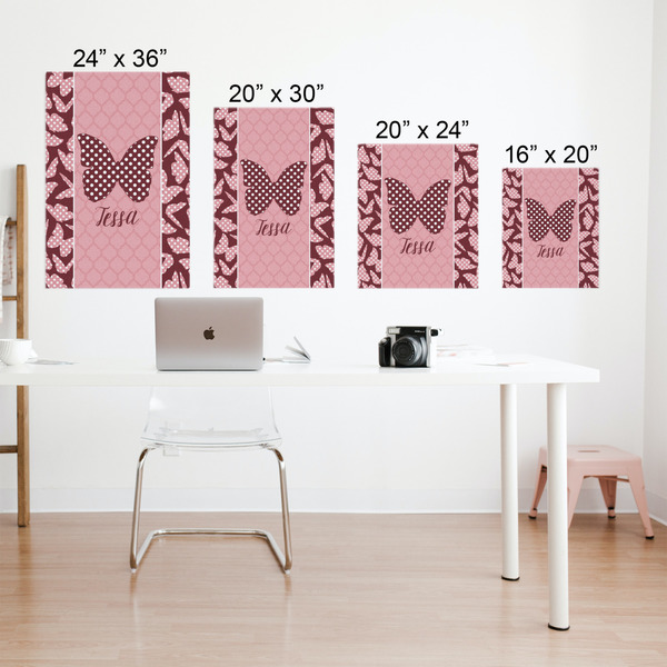 Polka Dot Butterfly Matte Poster - Sizes