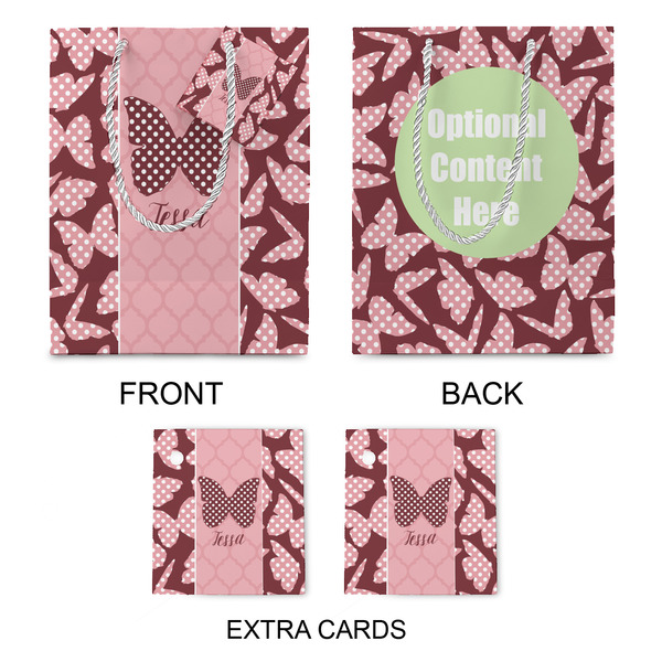 Polka Dot Butterfly Medium Gift Bag - Approval
