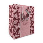 Polka Dot Butterfly Medium Gift Bag (Personalized)