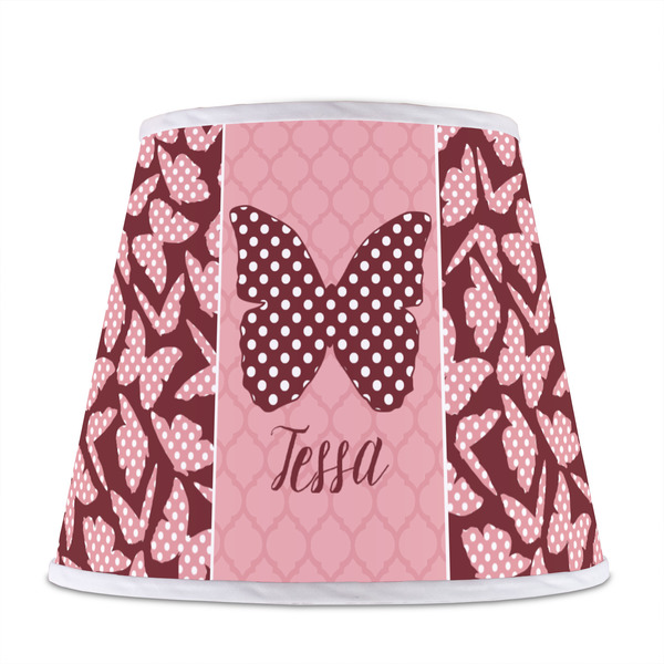 Polka Dot Butterfly Poly Film Empire Lampshade - Front View