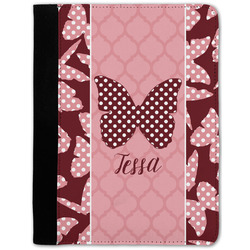 Polka Dot Butterfly Notebook Padfolio - Medium w/ Name or Text