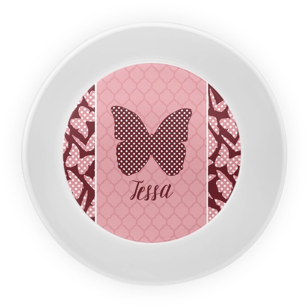 Polka Dot Butterfly Melamine Bowl - Center