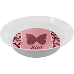 Polka Dot Butterfly Melamine Bowl (Personalized)