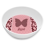 Polka Dot Butterfly Melamine Bowl - 8 oz (Personalized)