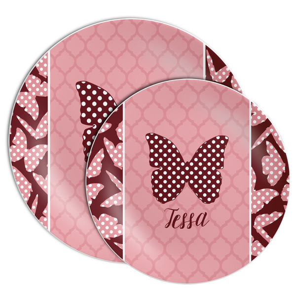 Polka Dot Butterfly Melamine Plates - PARENT/MAIN