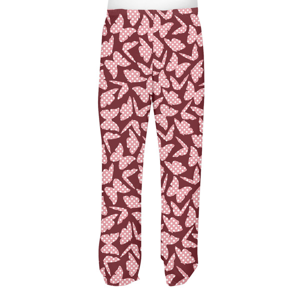 Polka Dot Butterfly Men's Pjs Back - on model