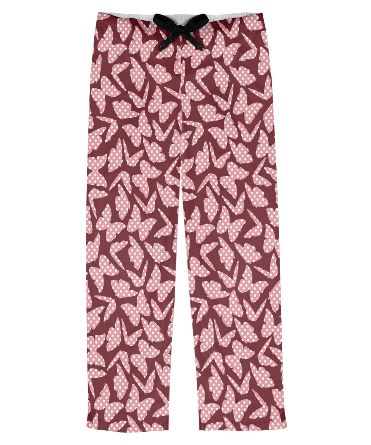 Custom Polka Dot Butterfly Mens Pajama Pants | YouCustomizeIt