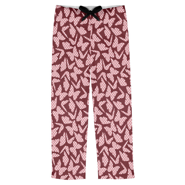 Custom Polka Dot Butterfly Mens Pajama Pants - XL