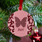 Polka Dot Butterfly Metal Ball Ornament - Lifestyle