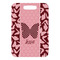 Polka Dot Butterfly Metal Luggage Tag - Front Without Strap