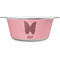 Polka Dot Butterfly Metal Pet Bowl - White Label - Medium - Main