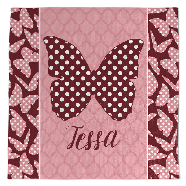 Custom Polka Dot Butterfly Microfiber Dish Towel (Personalized)
